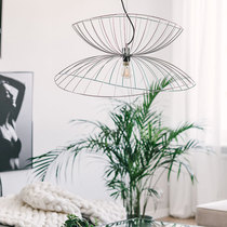 Danish GlobenRay straw hat lamp Nordic ins Net red minimalist modern creative guest restaurant bedroom hollow chandelier