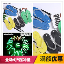 wheat color summer beach night light herringbone drag lady cold drag lovers herringbone gerryman GLOW slippers