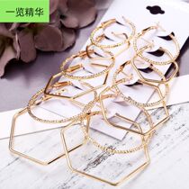 Rock and roll Ear ring geometry multilateral shape earring
