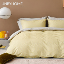 JNBYHOME Jiangnan commoner quilt cover four seasons universal solid color check pure cotton skin-friendly AB surface HI1A0A700