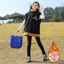 Girls vest 2022 autumn new middle-aged childrens Korean vest fashion Western style zipper cardigan spring and autumn coat tide