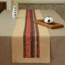 18 burlap tea tablecloth Zen tea flag linen table J flag tea mat fragrant tea art accessories incense mat