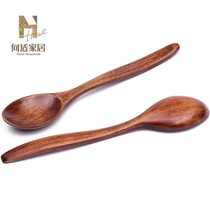 Day Style Retro Small Wooden Spoon Log Solid Wood Spoon Eating Spoon Drink Soup Spoon Natural Wood Rice Spoon Sweet Spoonful Spoon Multipurpose