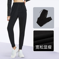 Sports trousers women quick-drying summer thin casual loose thin ankle-length pants straight large size yoga suit bunch foot pants
