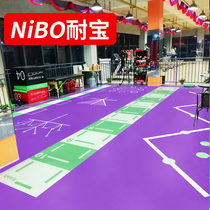 Nibao gym private teaching ground glue indoor 360 custom pattern ground glue mat pvc plastic floor functional area floor mat