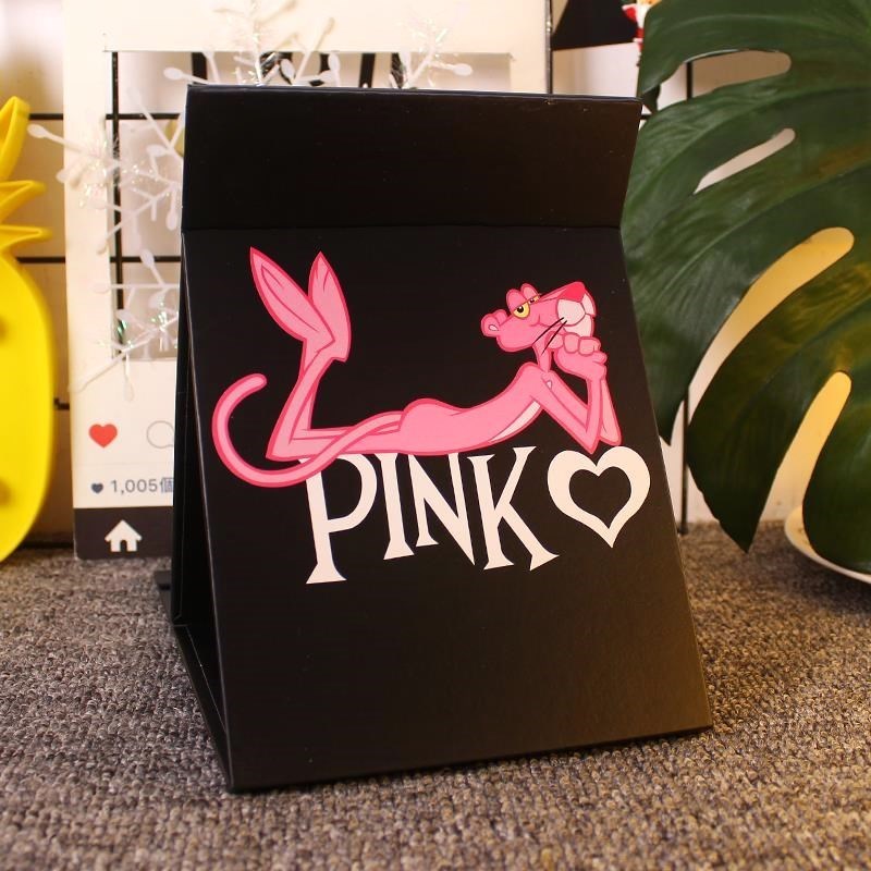 Office small mirror carry make-up mirror folding girl heart cute pink desktop cartoon large toilet