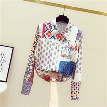 South Korea 2020 Spring new Korean version retro snow spinning shirt woman design feeling small crowdshirt foreign air fashion blouse