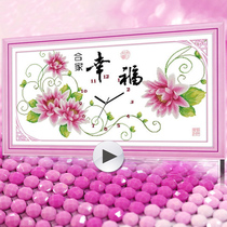 5D Diamond painting full of diamond masonry living room point stick drill cross stitch clock wall clock simple modern bedroom dining room