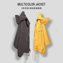 (2 pieces 5 fold 3 pieces 4 fold) Mens waterproof loose tooling jacket hooded trend sports jacket Korean version