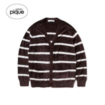 gelato pique autumn winter men cardigan black and white striped soft home wear PMNT195929