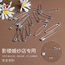 Pin Back shaped paper clip fixed dress neckline Large lock pin Gourd small buckle pin Mini black safety pin