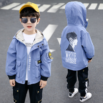 Childrens clothing boys coat 2021 spring Korean version of foreign handsome boy windbreaker spring and autumn Tong jacket jacket