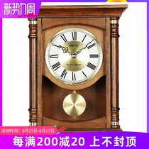  seiko Japan Seiko table clock living room whole point music timekeeping solid wood pendulum silent luxury table clock QXQ034