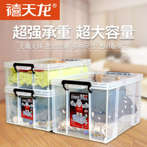 Xitianlong plastic storage box Household clothing quilt King size finishing box thickened storage box with lid transparent