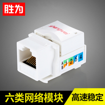Shengwei class 6 Network Module Super 6 class Gigabit super class 5 rj45 network information module CAT6 network cable socket module gold-plated three type telephone module dual head network direct head module