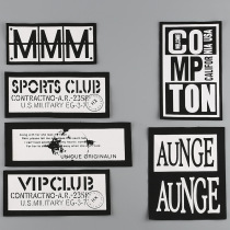  New rectangular solid version of the letter patch patch cloth patch clothes hand-sewn patch diy clothing accessories decoration