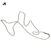 JANNENG 925 Silver Cross Chain Vintage Old Tsui Necklace with sweater chain