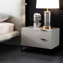 Totoro Xiansen simple modern bedroom bedside table American light luxury bedside locker Piano paint storage cabinet