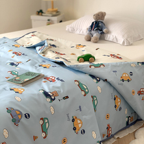 Childrens cartoon summer cool quilt 120*150 kindergarten air-conditioning quilt long-staple cotton infant printing air-conditioning summer quilt