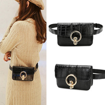 Mini waist bag belt women small tide ins fashion crocodile pattern waist belt mobile phone small bag slung chest bag