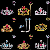 Halloween ice queen magic wand braid hair accessories wig love Aisha Princess Crown fairy stick set