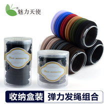 Head rope Korean hair tie rubber band hipster Hairband hair rope head accessories Japan Korea ponytail leather set