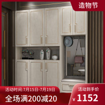 Shoe cabinet Large capacity storage cabinet Simple modern light luxury foyer cabinet Multi-functional clothing into the door overall entrance cabinet