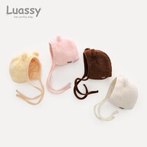 luassy baby hat autumn and winter baby cap cute super cute thick fontanelle cap infant ear cap