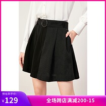 lily spring new womens asymmetrical stripe stitching slim short skirt culottes casual pants