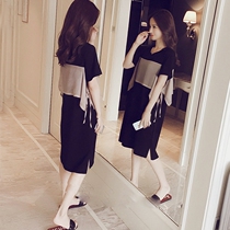 Nursing clothes out of the summer feeding dress tide mother postpartum fashion summer long clothes short sleeve loose dress