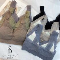 Dime Rey 7347 Summer Latex Underwear Women No Steel Ring Thin sports waistcoat small breasted side closeted back breast