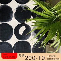 ciaogao tablecloth high-grade black original Danish Nordic style homestay soft ink black dot cover cloth