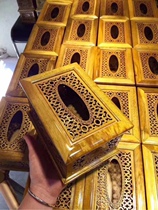 Fine paper towels box gold silk Nangwood old wood old material with packaging box pumping paper box