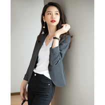 Small suit jacket woman 2022 Spring new temperament 100 Lap Casual Pure Color short Western-style clothes for women