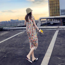 2021 New Fashion thin casual loose temperament cover meat womens floral jumpsuit womens summer jumpsuit