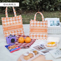 2021 New convenient lunch bag handbag tote bag large capacity lunch box bag color portable hand insulated lunch box bag