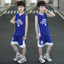 Boys basketball suit vest set summer 2021 new summer summer clothes in big Children quick-dry children sleeveless sportswear tide