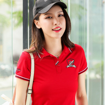 Lapel short-sleeved t-shirt womens large size loose sports top Korean version 2020 summer new fashion womens cotton polo shirt