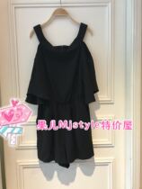 MjstyleTOPFEELING counter female mid-sleeve dress 618060117 Black