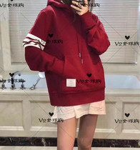 Thom Browne 19 autumn winter TB sweaters men and women same cotton four-track hoodie