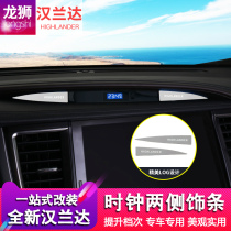 15-18 Highlander instrument clock trim on both sides of the clock trim frame 2018 new Highlander special interior modification