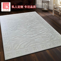 Postmodern light extravagant style minimalist double F sofa tea table living-room bedroom thickened grey wool plus silk rug