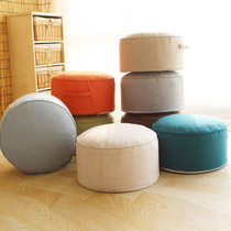 Small pier Detachable and washable fabric Linen floor Balcony stool Living room Tatami sofa stool Futon thickened cushion