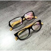 High-force grid bamboo frame glasses frame frame anti-ultraviolet glasses R33