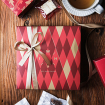 New year gift box packaging box snowflake crisp gift box New Year goods cow rolling cake candy box nougat Spring Festival biscuit bag