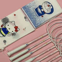Kt Cat Hello Kitty Pikachuro Little Black Ding Cat Doraemon All Carbon Ultra Light Badminton Racket Cartoon
