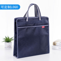  Document bag a4 canvas tote bag water cup side bag file storage bag business multi-layer mens and womens office tutoring bag