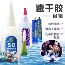  Fish tank landscaping Coral tape Landscape tool Gel glue Broken limb button Aquatic plant Eastafa red national elephant instant glue