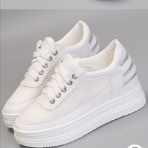 New summer mesh breathable leisure long legs high and low foot large yards left and right feet complementary leather leisure womens shoes