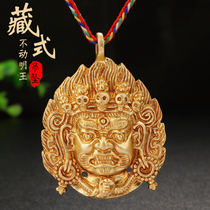 Three Cartoonata Pure Bronze Motionless King Bodhisattva pendant belongs to the Henna Life Buddha Necklace of the Male Secret of the Buddha Necklace